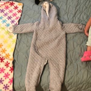 Carters Gray jacket onesie